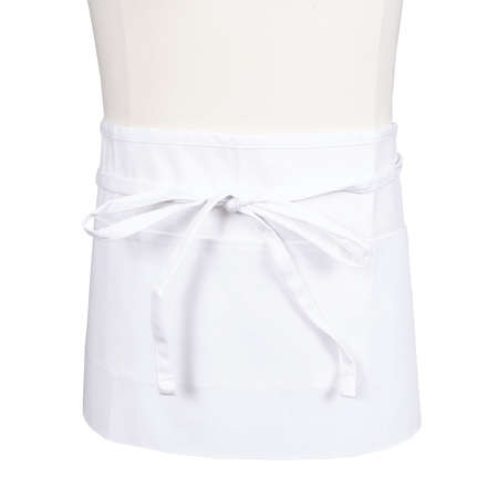 CHEF REVIVAL Chef 24/7Front-of-the-House Waist Apron - White 605WAFH-WH
